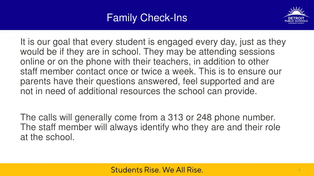 family check ins