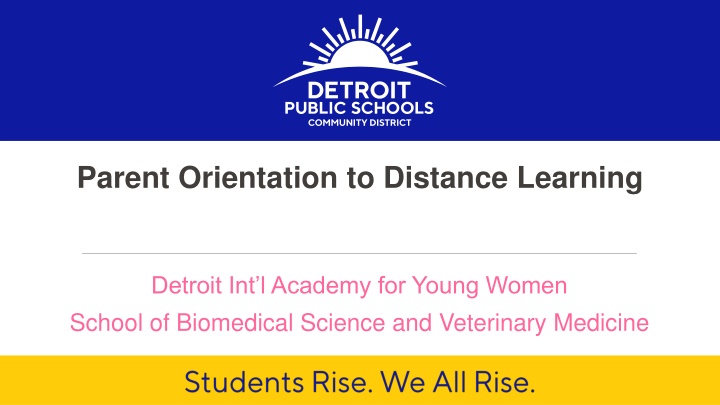 parent orientation to distance learning