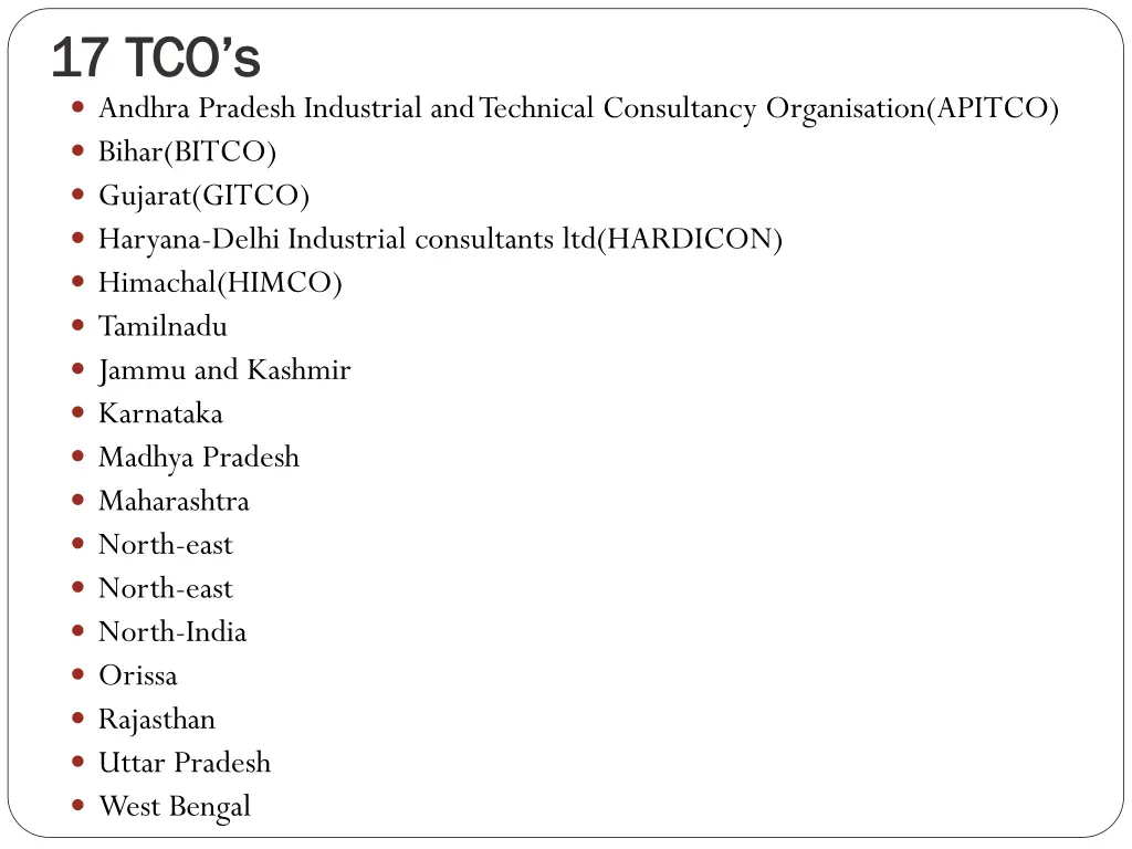 17 tco s 17 tco s andhra pradesh industrial