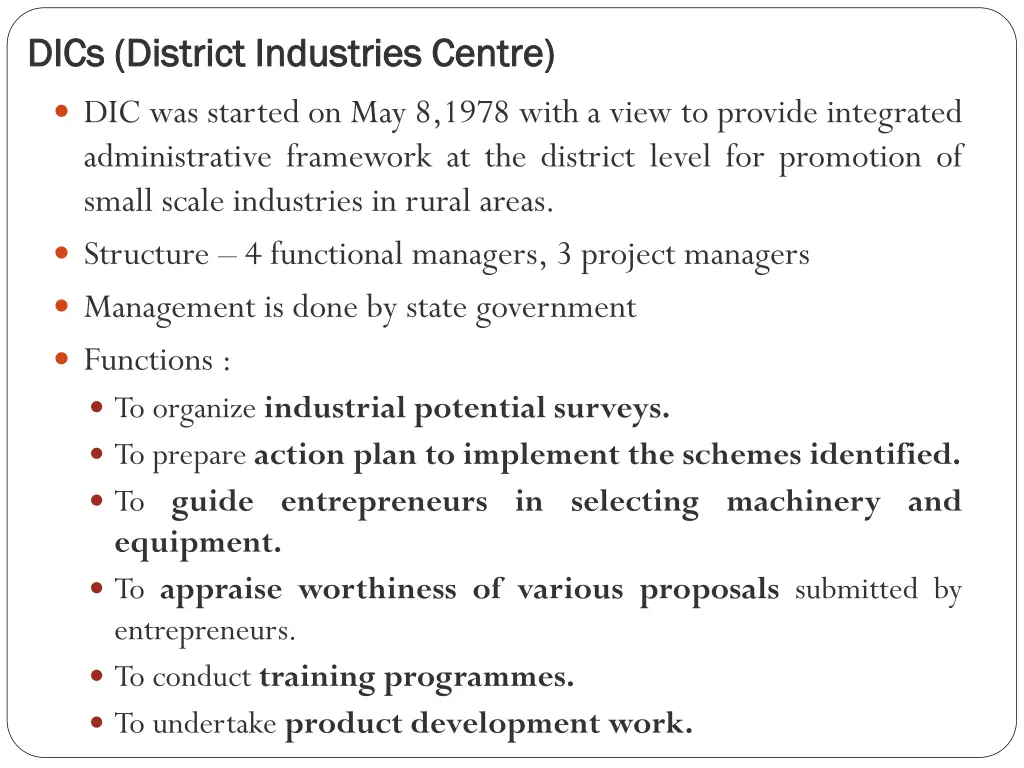 dics district industries centre dics district
