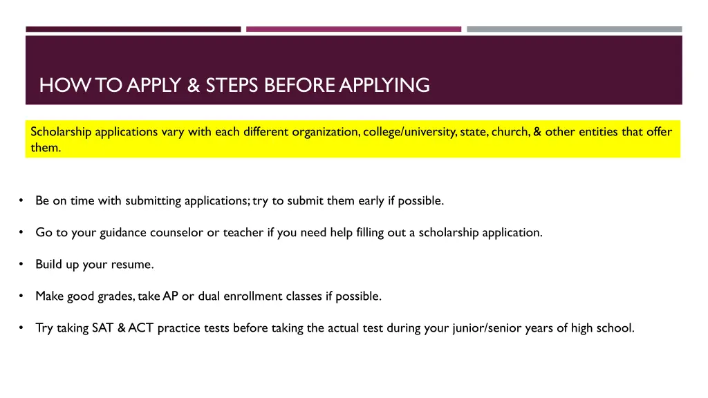 how to apply steps before applying