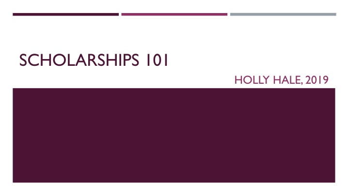 scholarships 101
