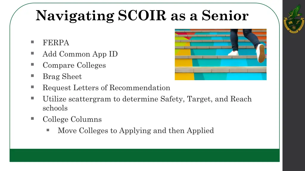 navigating scoir as a senior
