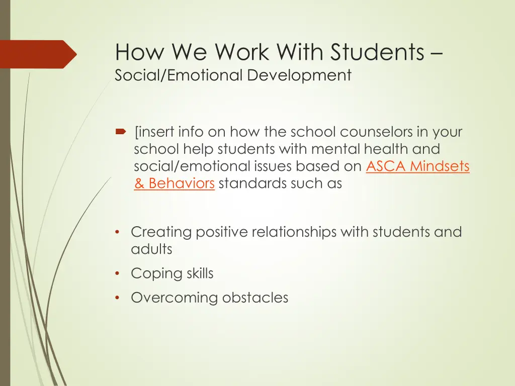 how we work with students social emotional