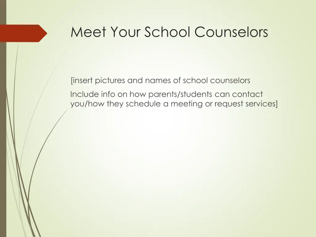 meet your school counselors