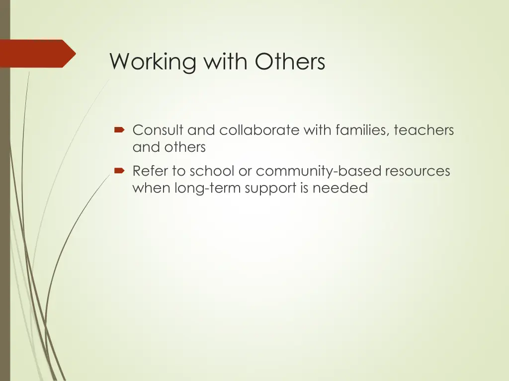 working with others