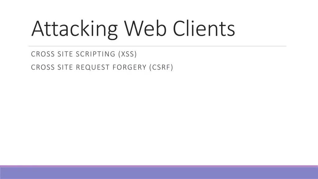 attacking web clients