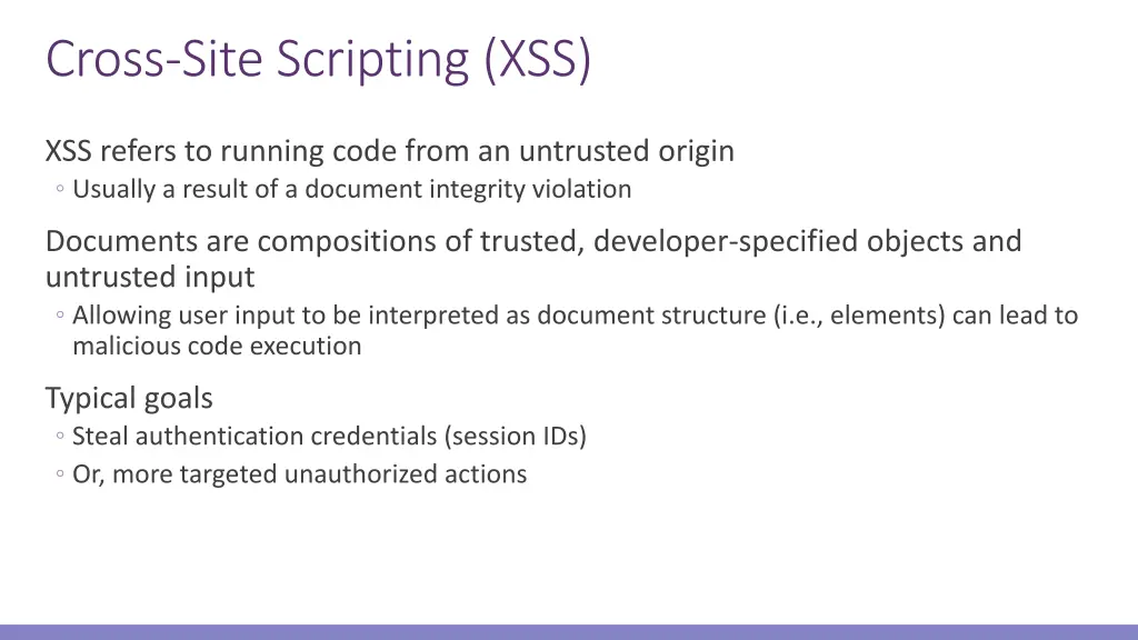 cross site scripting xss