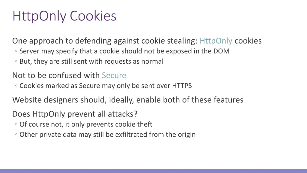 httponly cookies