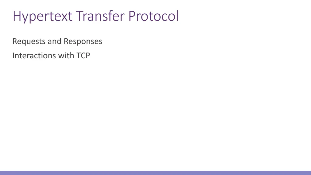 hypertext transfer protocol