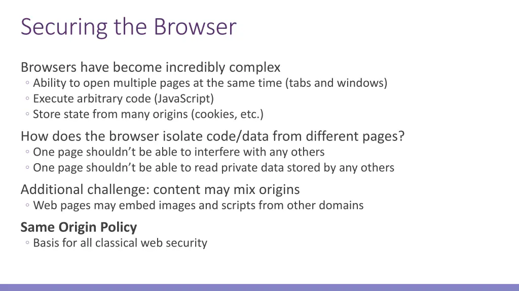 securing the browser