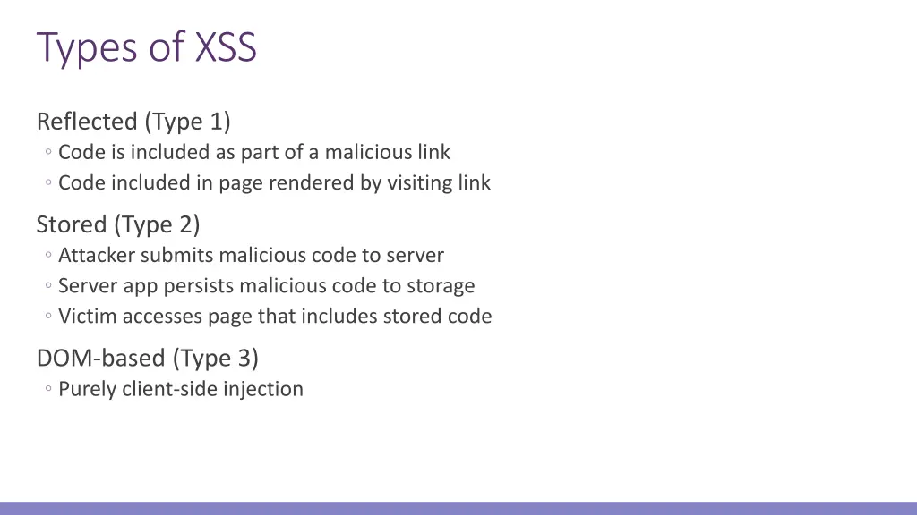 types of xss