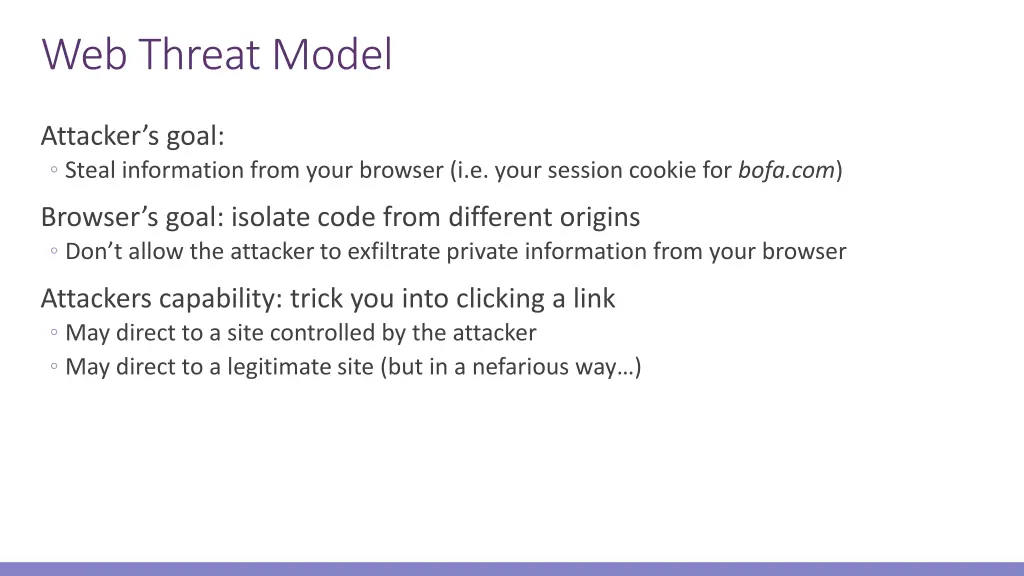 web threat model