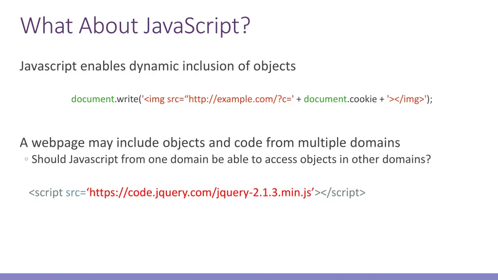 what about javascript