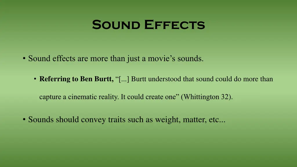 sound effects