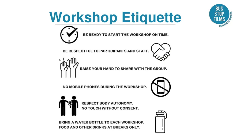 workshop etiquette