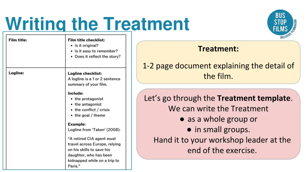 writing the treatment 1
