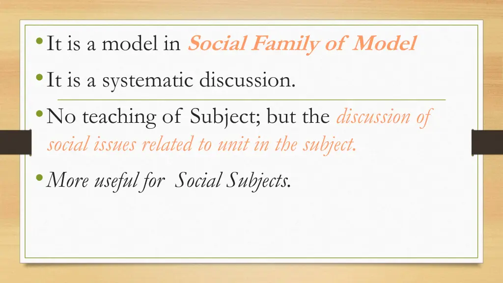 it is a model in social family of model