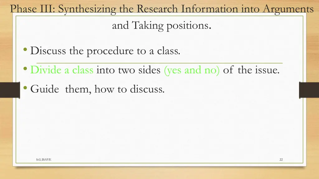 phase iii synthesizing the research information