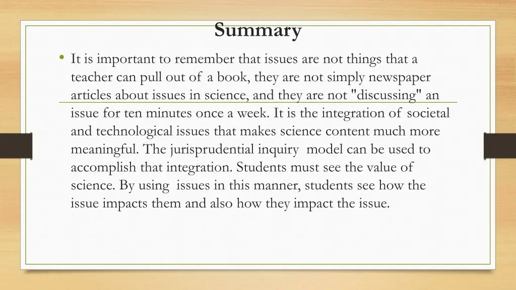 summary