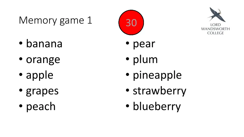 memory game 1