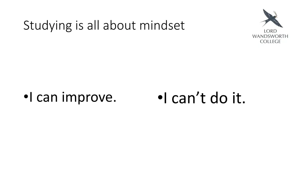 studying is all about mindset