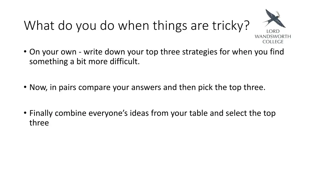 what do you do when things are tricky
