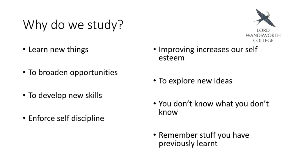 why do we study