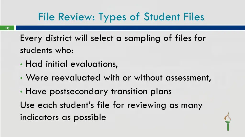 file review types of student files