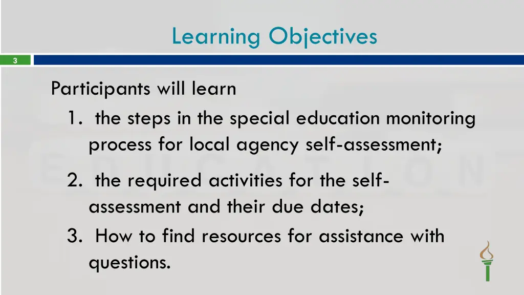 learning objectives