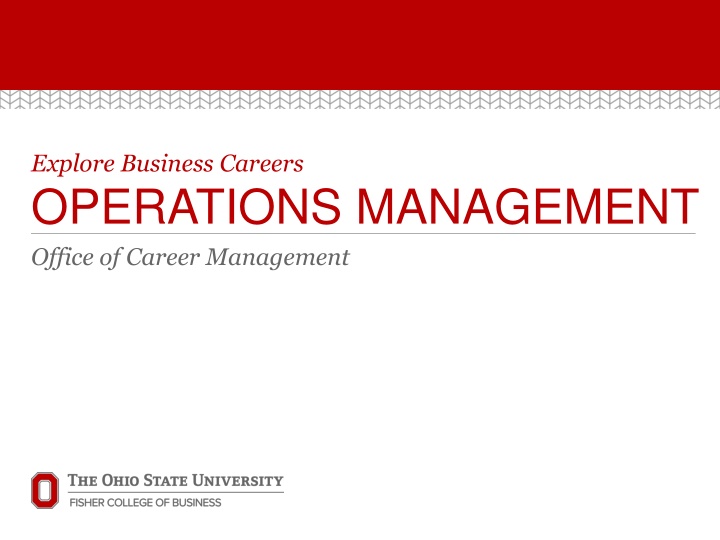 explore business careers operations management