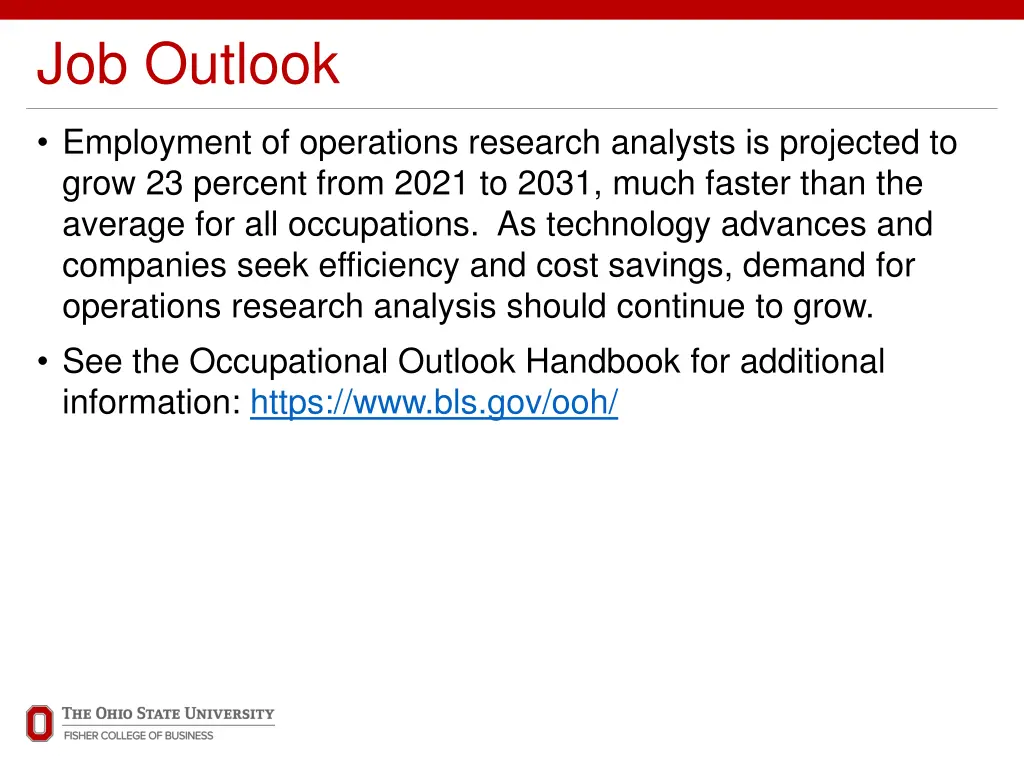 job outlook