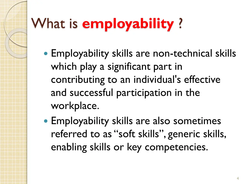 what is employability
