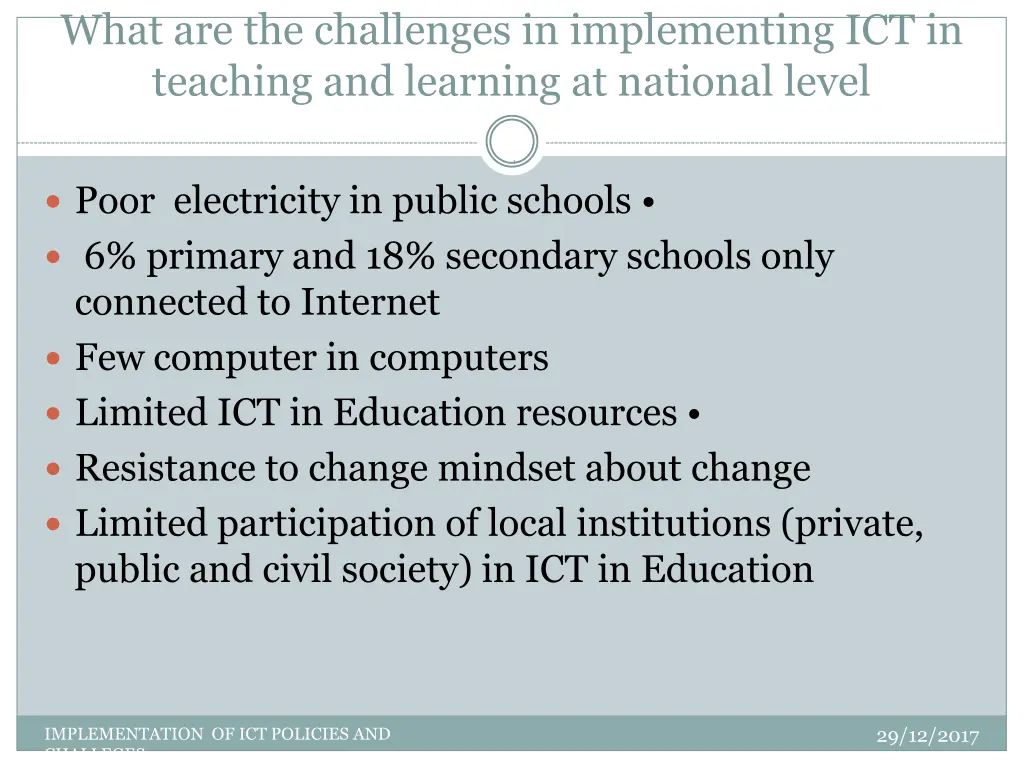 what are the challenges in implementing