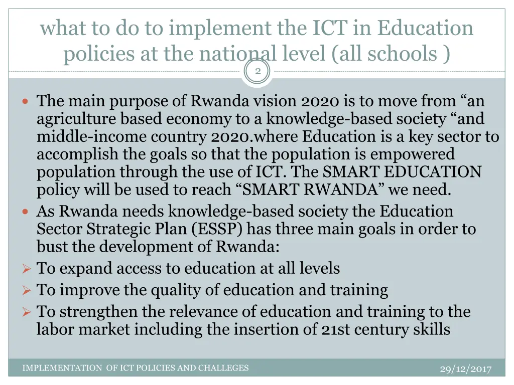 what to do to implement the ict in education