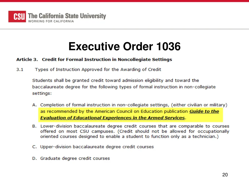executive order 1036
