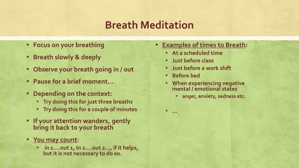 breath meditation