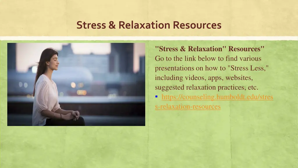 stress relaxation resources