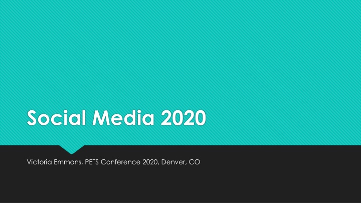 social media 2020