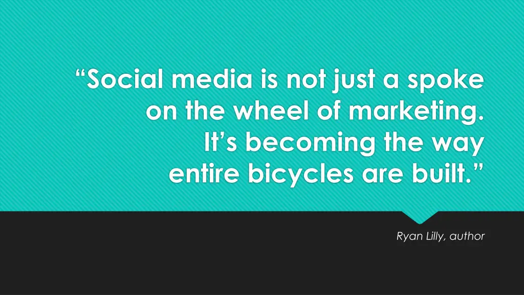 social media is not just a spoke on the wheel