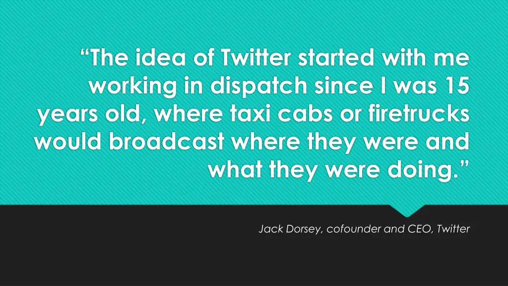 the idea of twitter started with me working