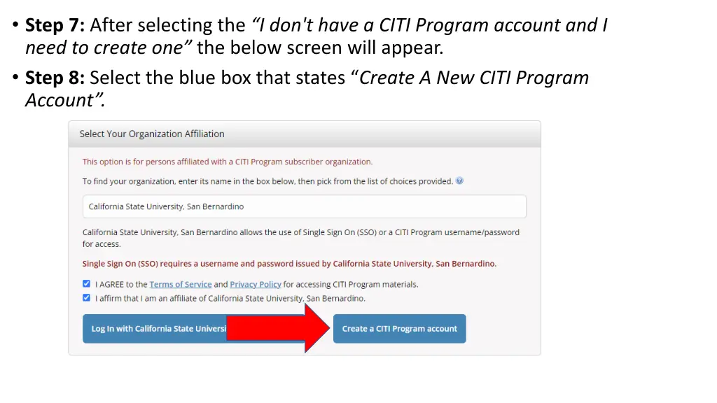 step 7 after selecting the i don t have a citi
