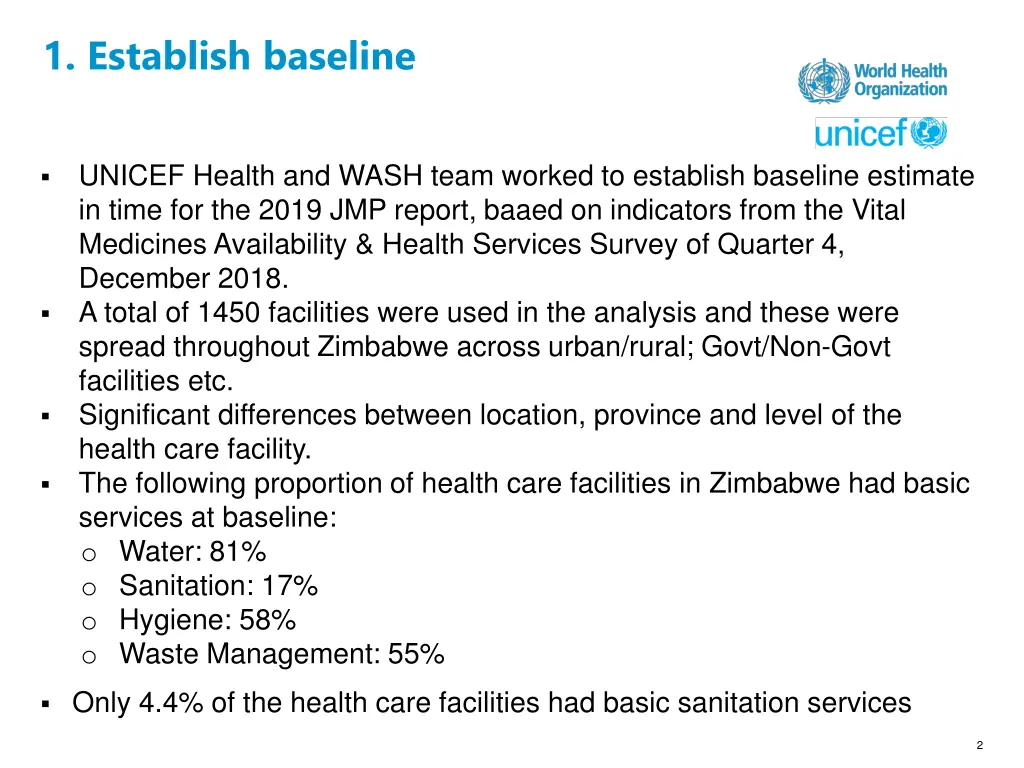 1 establish baseline