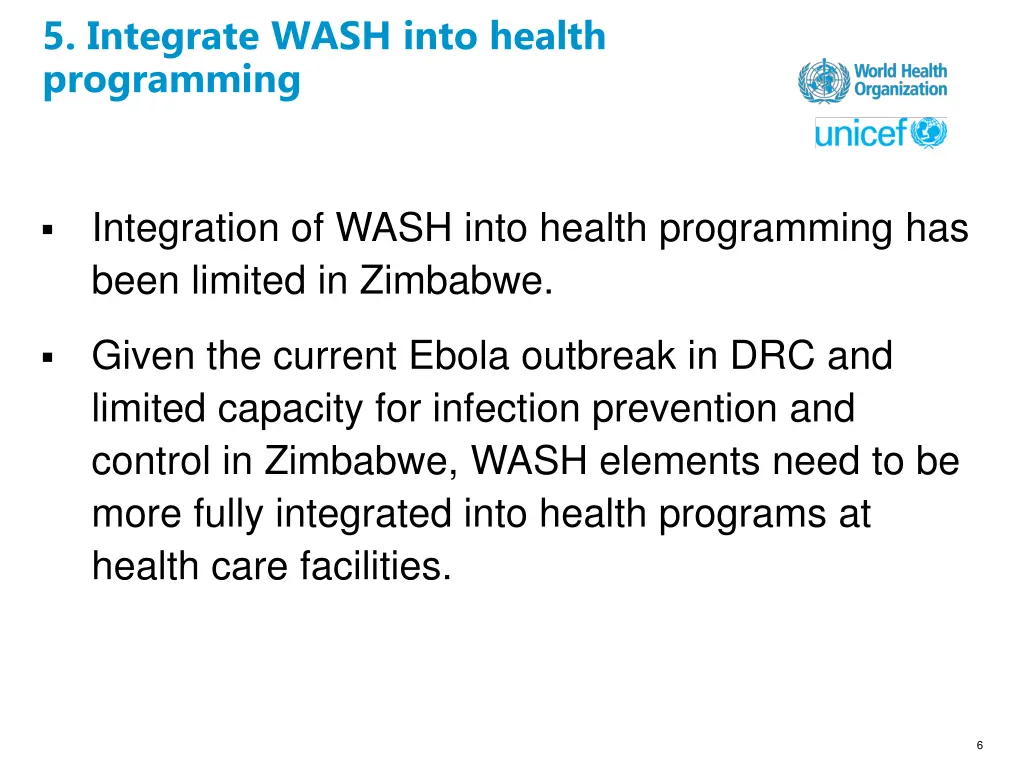 5 integrate wash into health programming