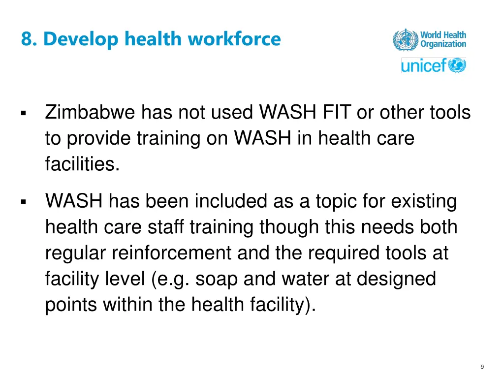 8 develop health workforce