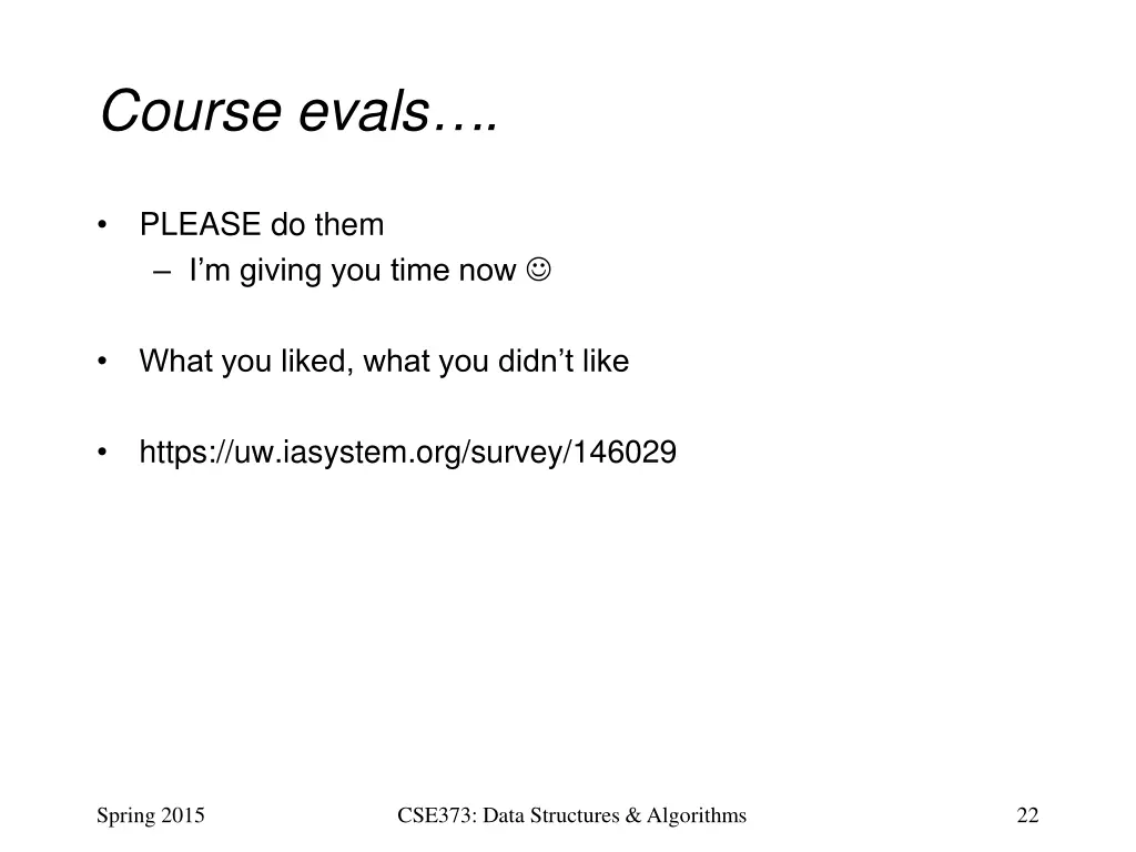course evals
