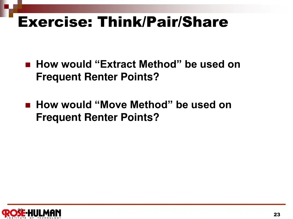 exercise think pair share