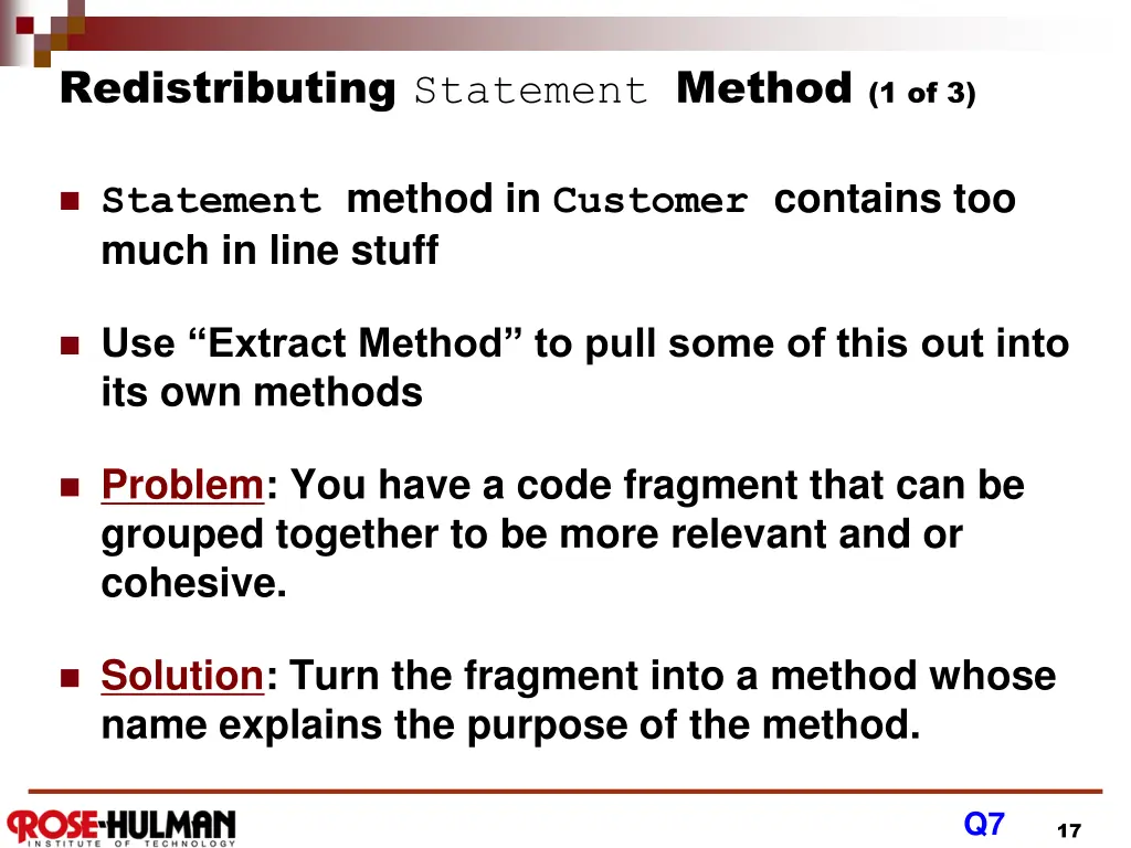 redistributing statement method 1 of 3