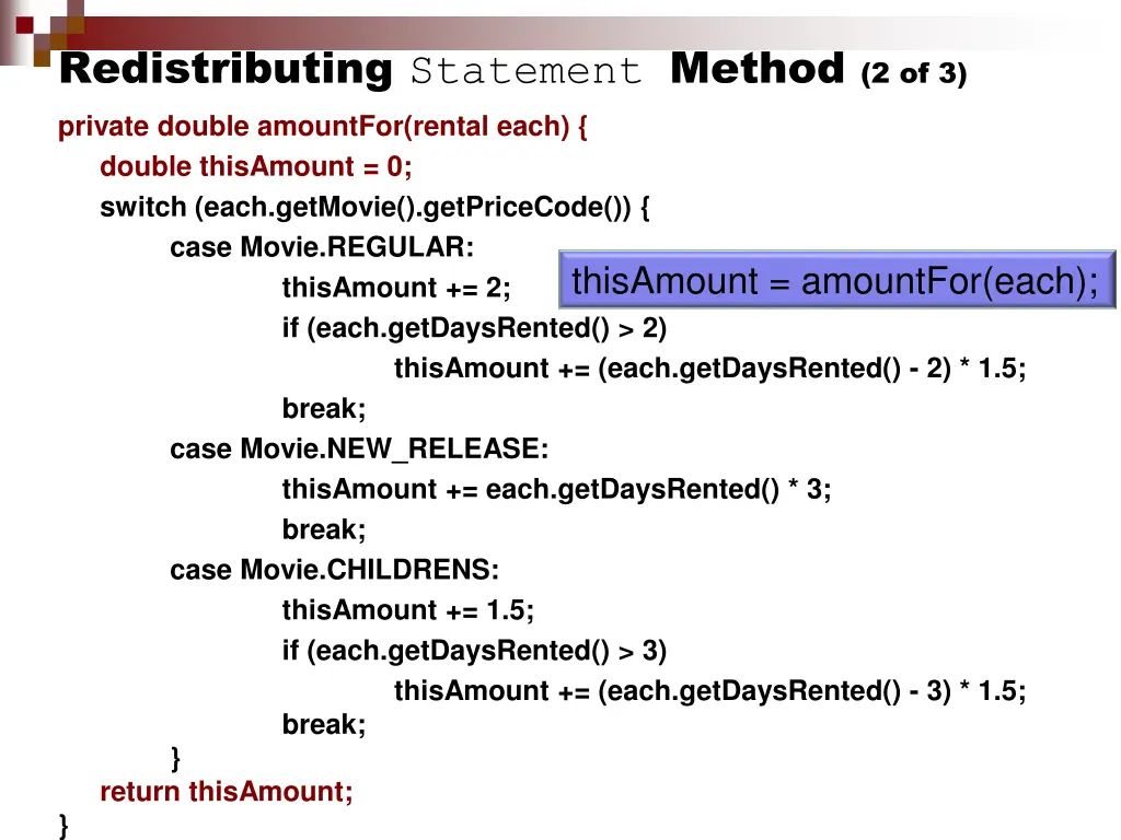 redistributing statement method 2 of 3 private